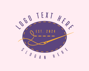 Badge - Tailoring Stitch Needle logo design