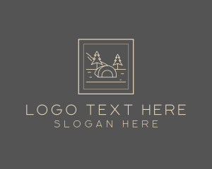 Tree - Outdoor Camp Frame logo design