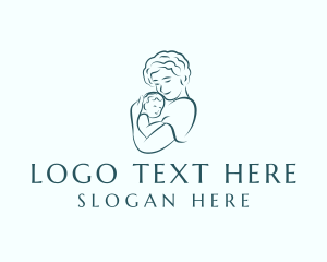 Breastfeeding - Mother Baby Maternity logo design