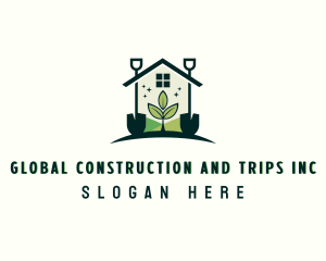 Landscaper - Greenhouse Plant Shovel logo design