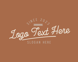 Typography - Urban Cursive Banner logo design