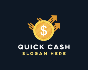 Dollar Coin Currency logo design