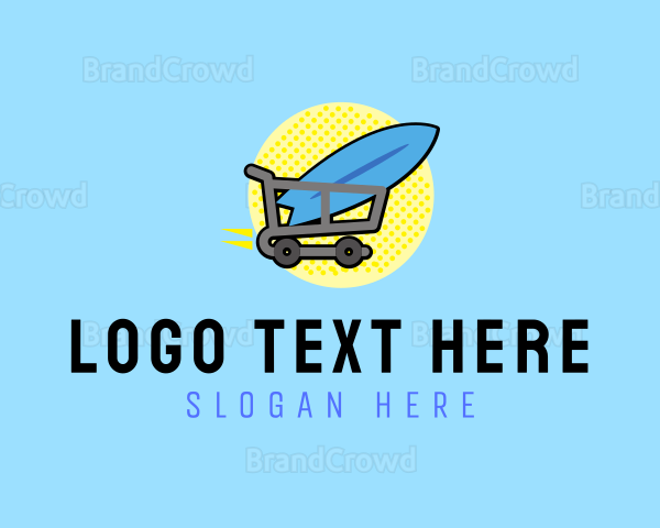 Surfboard Shopping Cart Logo