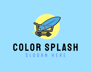 Surfboard Shopping Cart logo design