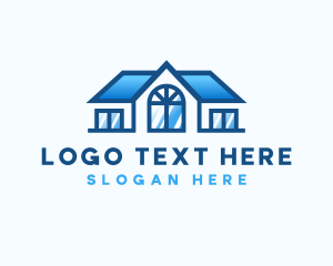 House - Mansion House Roofing logo design