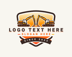 Excavator - Excavator Mining Construction logo design