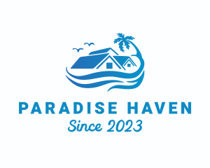 Resort - Beach Resort House logo design