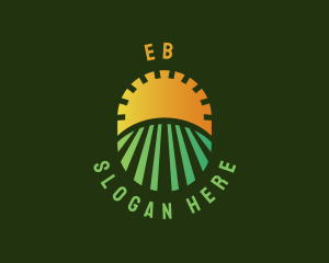 Garden - Farm Field Sunrise logo design