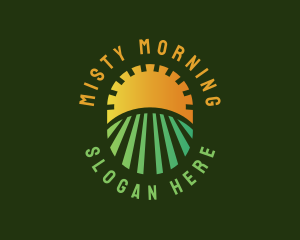 Farm Field Sunrise logo design