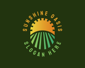 Farm Field Sunrise logo design