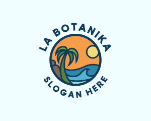 Wave - Tropical Summer Beach Resort logo design
