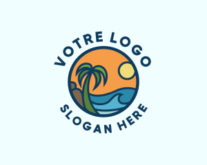 Surf - Tropical Summer Beach Resort logo design