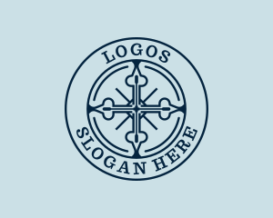 Ministry - Catholic Religion Cross logo design
