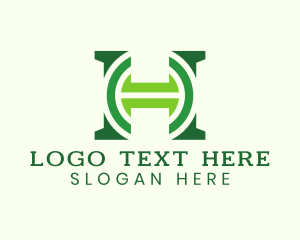 Modern - Target Ring Letter H logo design