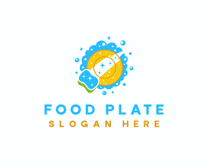 Plate - Plate Sponge Dishwashing logo design