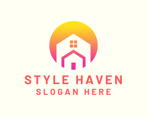 Hostel - Sunrise Property Developer logo design