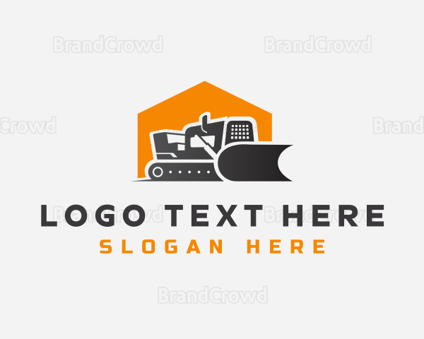 Heavy Equipment Bulldozer Logo