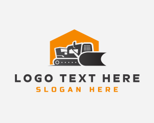 Construction - Heavy Equipment Bulldozer logo design