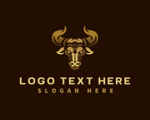 Gold - Premium Bull Horn logo design