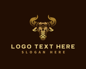 Bison - Premium Bull Horn logo design