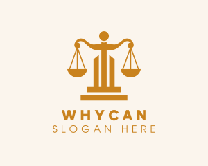 Legal Advice - Gold Law Scale logo design
