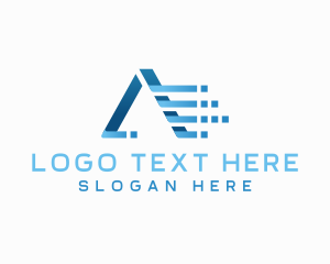 Telecommunication - Technology Business Letter A logo design