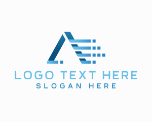 Software - Technology Business Letter A logo design