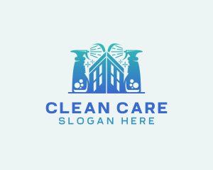 Sprayer Cleaning Janitorial logo design