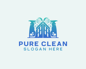 Sprayer Cleaning Janitorial logo design