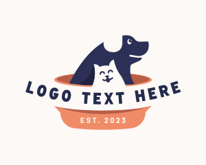 Cat Dog Pet logo design