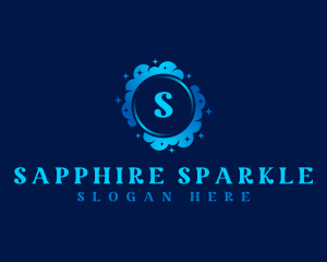 Clean Sparkle Bubbles logo design