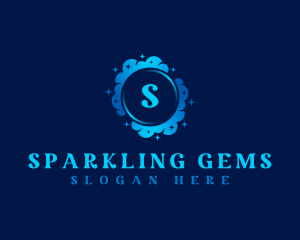 Clean Sparkle Bubbles logo design