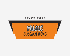 Hiphop - Graffiti Banner Wordmark logo design