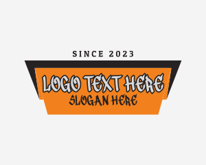 Smudge - Graffiti Banner Wordmark logo design