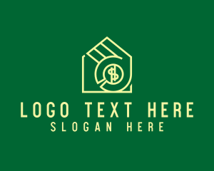 Stock Market - Dollar Hand House logo design