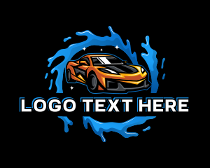 Water - Car Wash Automotive Garage logo design