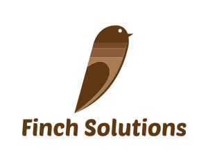 Brown Finch Bird logo design