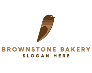 Brown Finch Bird logo design