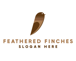 Brown Finch Bird logo design