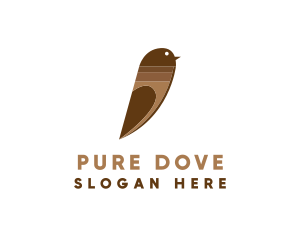 Brown Finch Bird logo design