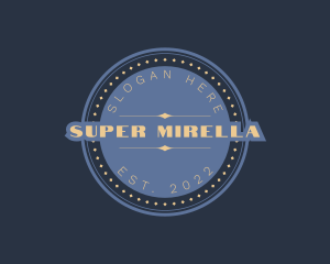 Round - Circle Retro Company logo design