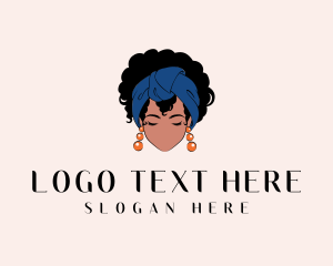 Afro Hair Woman Logo