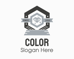 Diamond Hexagon Badge Logo
