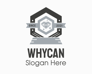 Diamond Hexagon Badge Logo