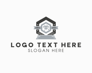 Diamond Hexagon Badge Logo