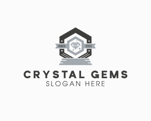 Diamond Hexagon Badge logo design