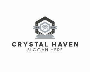 Diamond Hexagon Badge logo design