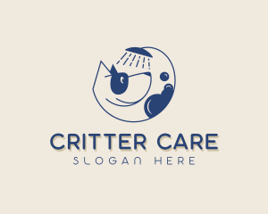 Dog Shower Pet Care logo design