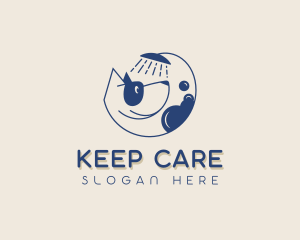 Dog Shower Pet Care logo design