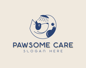 Dog Shower Pet Care logo design